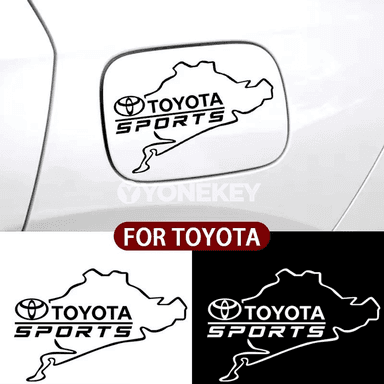 Toyota üçin ýangyç gapagy stikeri, emblemaly bezeg dekaly