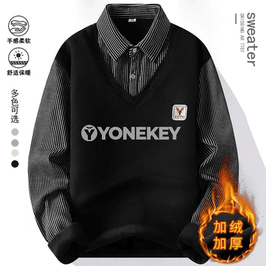 Erkekler üçin ýyly fleece polo futbolka, gyş üçin rahat ýyly geýim