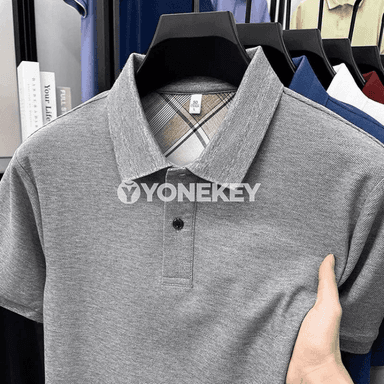 Erkekler üçin ýumşak pagta polo futbolka, tomusky rahat stil