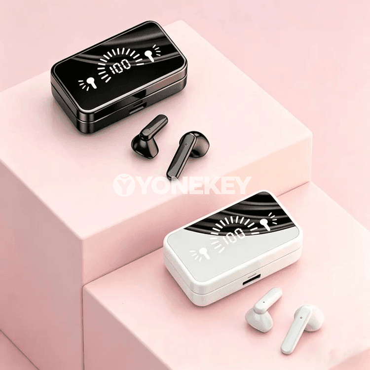 Suw geçirmeýän TWS Bluetooth simsiz gulaklyklar, sport üçin, mikrofonly