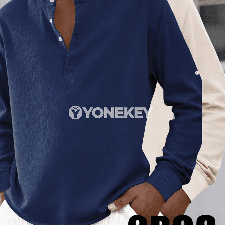 Erkekler üçin ýeňil we rahat uzyn ýeňli köýnek toplumy