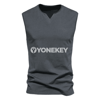 Erkekler üçin ýeňil sport tank-top köýnegi, tomuslyk rahat model