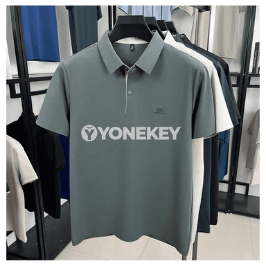 Erkek polo futbolka, gysga ýeňli, ýeňil we amatly