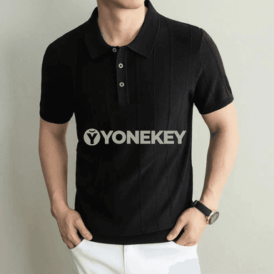 Erkekler üçin zygyr garyndyly polo futbolka