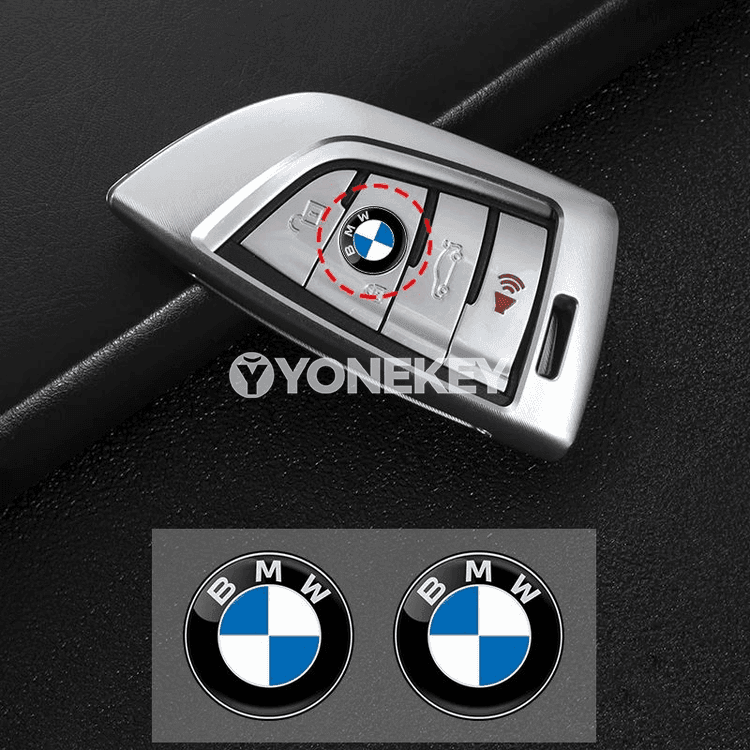 BMW üçin gapy açar ýeri logotip stikerleri, 2–4 sany