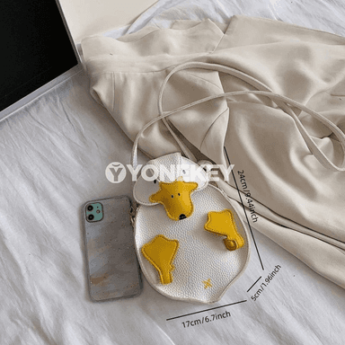 Mini ördek görnüşli 3D krossbodi sumka, PU deri
