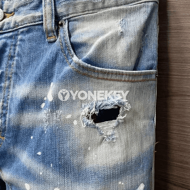 Erkekler üçin giň fason baggy jinsy balaklar, şäher usuly