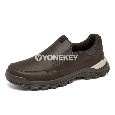Erkekler üçin güýz deri slip-on köwüşler, gündelik we rahat