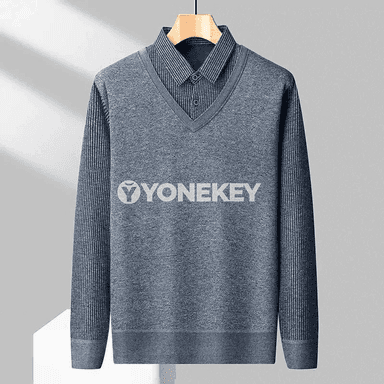 Erkekler üçin ýyly trikotaž köýnek, ýumşak iç ýüzli, gündelik model
