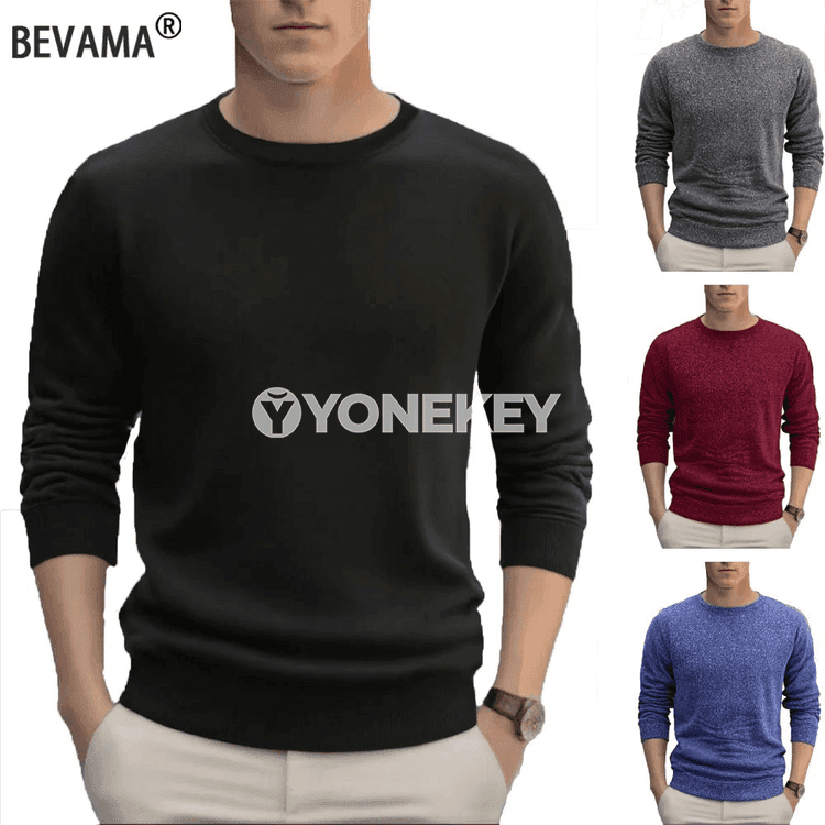 Erkekler üçin rahat giň kesimli ýyly pullover switer