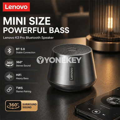 Lenovo K3 Pro Bluetooth 5.3 simsiz kolonkasy, güýçli sesli