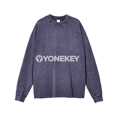 Erkekler üçin güýz wintaž uzyn ýeňli futbolka, pagta, uly ölçegli