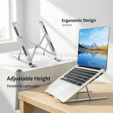 Göwnejaý sazlanylýan laptop stendi, birnäçe burçly, metal
