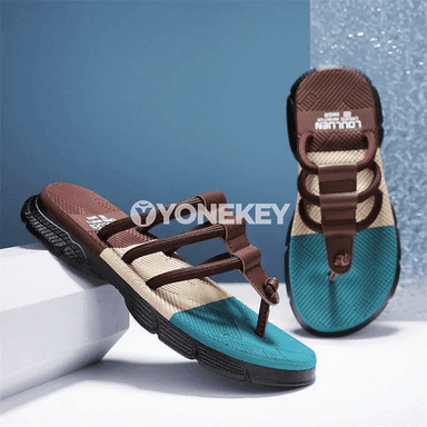 Erkekler üçin ýazky flip-flop şypbyklary, süýşmeýän we rahat