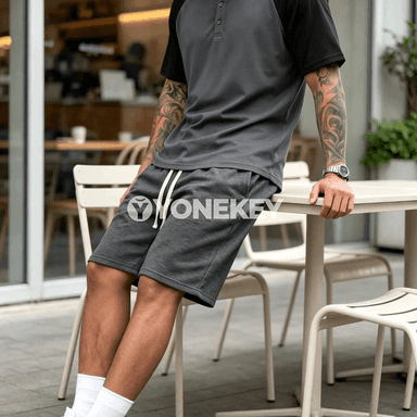 Erkekler üçin ýeňil iki bölek sport toplum, dem alýan we gündelik rahat