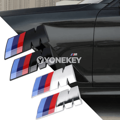 BMW M üçin ABS ganat we bagaj emblema stikeri — dürli ölçegler