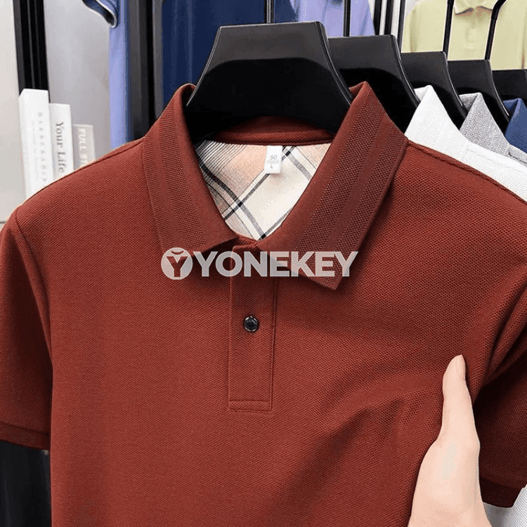 Erkekler üçin ýumşak pagta polo futbolka, tomusky rahat stil