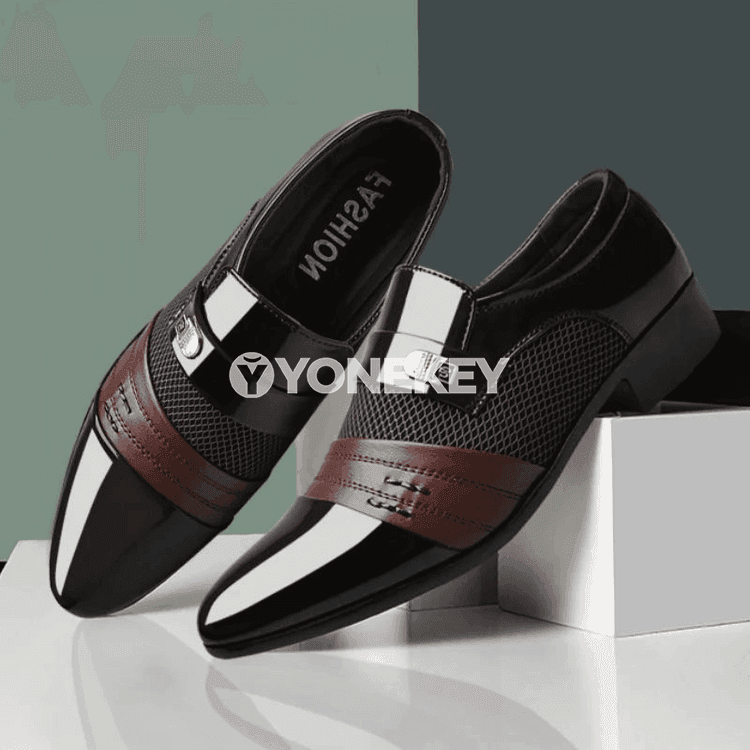 Erkekler üçin klassik ofis aýakgaplary, slip-on, giň ölçeg