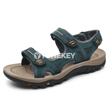 Hakyky deri erkek sandalylary, uly ölçegli, tomus üçin rahat