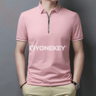 Erkekler üçin ýönekeý stil polo futbolka, gysga ýeňli