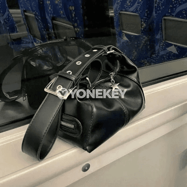 Aýal-gyzlar üçin gara crossbody sumka, gündelik we şäher stili