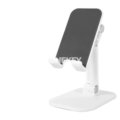 Üpjünli beýik sazlanýan telefon we planşet stendi, bukulýan