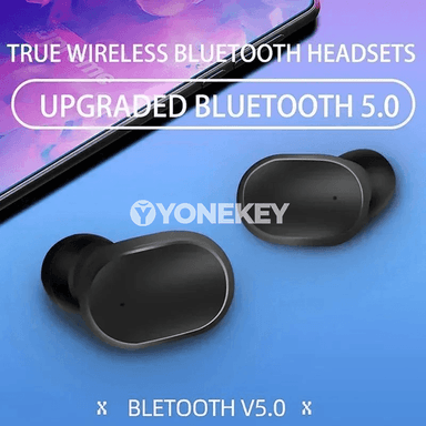 A6S TWS simsiz Bluetooth nauşnik, mikrofonly, dürli reňkler