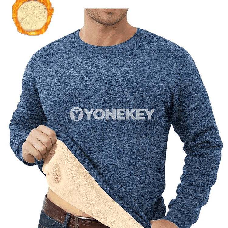 Erkekler üçin ýyly lamb fleece beýik boýunly gyş puloweri