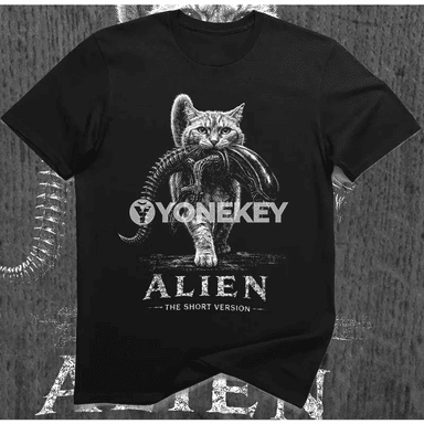 Alien Short Edition pişikli ýaz pasly erkek futbolkasy, giň kesim
