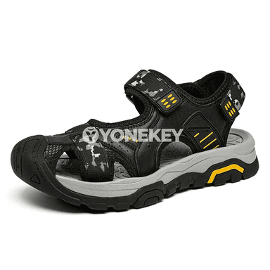 Erkekler üçin ýazlyk kanwa sandal aýakgaplary, ýeňil we rahat