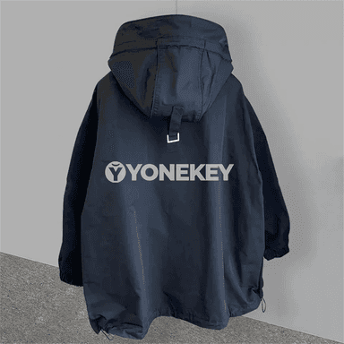 Erkekler üçin ýeňil hoodili ýazlyk jaket, şemal saklaýjy sport görnüş