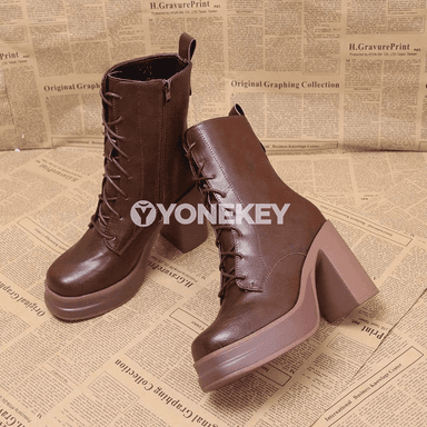Zenanlar üçin suw geçirmeýän platformaly retro ýokary ökjeli ädikler