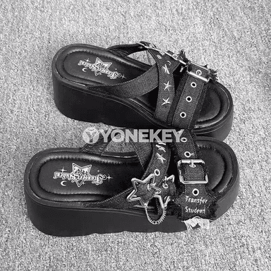 Zenanlar üçin moda platformaly sandallar, tomus ýeňil şypbyk