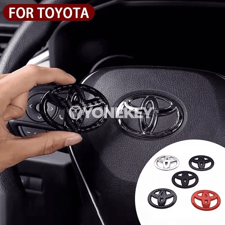 Toyota üçin 3D ABS logo rul stikeri, awtoulag bezegi