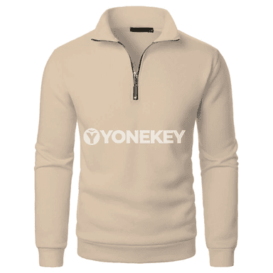 Erkekler üçin fermuarly dik ýaka sport hoodie jaket