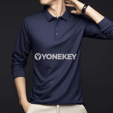 Erkekler üçin uzyn ýeňli biznes casual polo köýnek