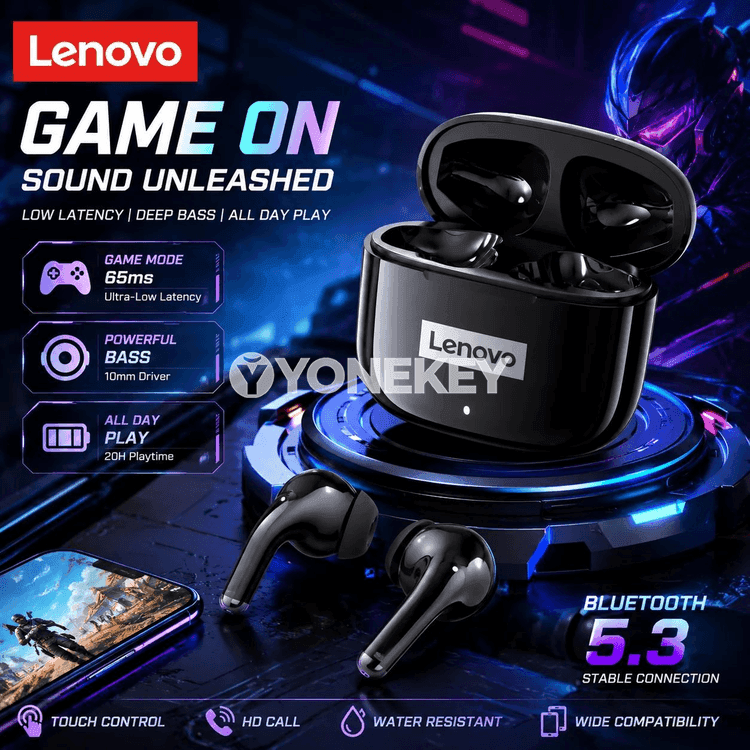 Lenovo LP40 Pro TWS simsiz gulaklyklar, Bluetooth 5.4, HD sesli