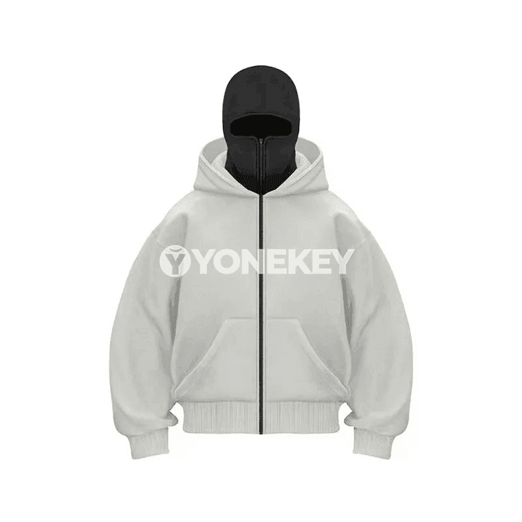 Güýz-gyş üçin ýyly uniseks başlykly fleece hoodi, fermuarly
