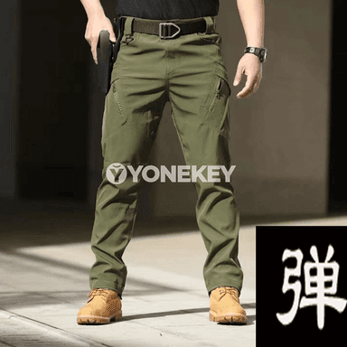 Erkekler üçin ýaz-güýz outdoor cargo balaklary, elastik