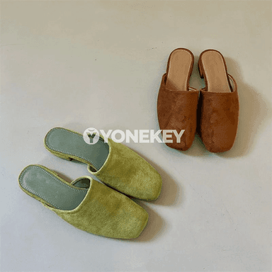 Zenanlar üçin ýazky rahat mules şypbyklary, täze koreý görnüşi