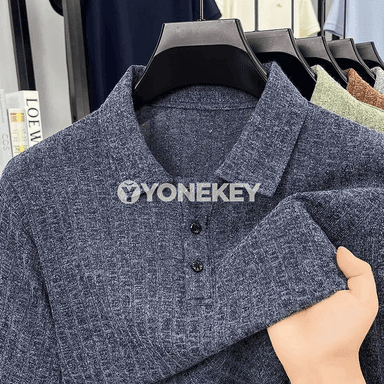 Erkekler üçin ýazky polo köýnek, dem alýan, ýumşak, uzalýan