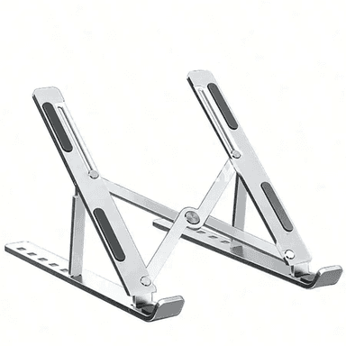 Laptop we planşet üçin sazlanýan ergonomik stend, metal gurluşly