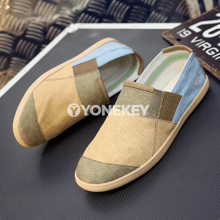 Erkekler üçin ýazlyk kanwa loafers, ýeňil we rahat gündelik aýakgap
