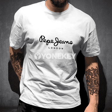 Pepe Jeans London erkekler üçin tomusky pambyk futbolka