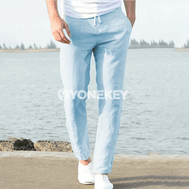 Erkekler üçin ýeňil ýaz-gyş janly balaklar, dem alýan rahat model