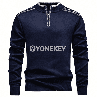 Erkekler üçin fermuarly gündelik hudi, güýz-gyş trikotaž sweatshirt