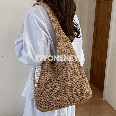 Zenanlar üçin örülen egn sumkasy, ýeňil boho tote