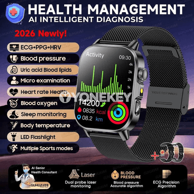 GUHUAVMI akylly saglyk sagady, ECG+HRV, BT jaňly