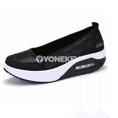 Zenanlar üçin gündelik slip-on loafer köwüşler, giň agyzly rahat model