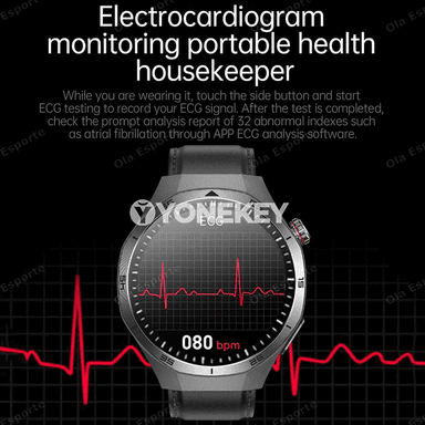 GPS, NFC, ECG bilen akylly erkek sagady, suwa çydamly